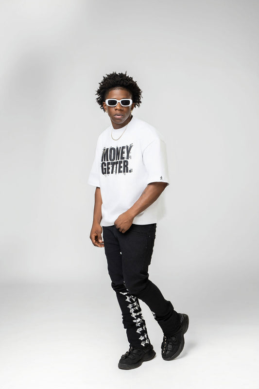 MONEY GETTER  'DOLLAR WHITE' TEE